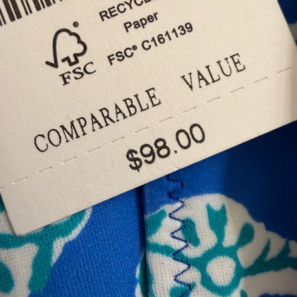 NWT JCrew Factory Printed halter one-piece swimsuit - Picture 4 of 6